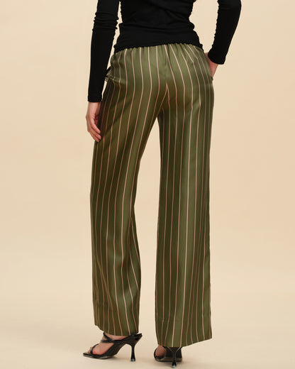 Silk Loose Straight Trousers