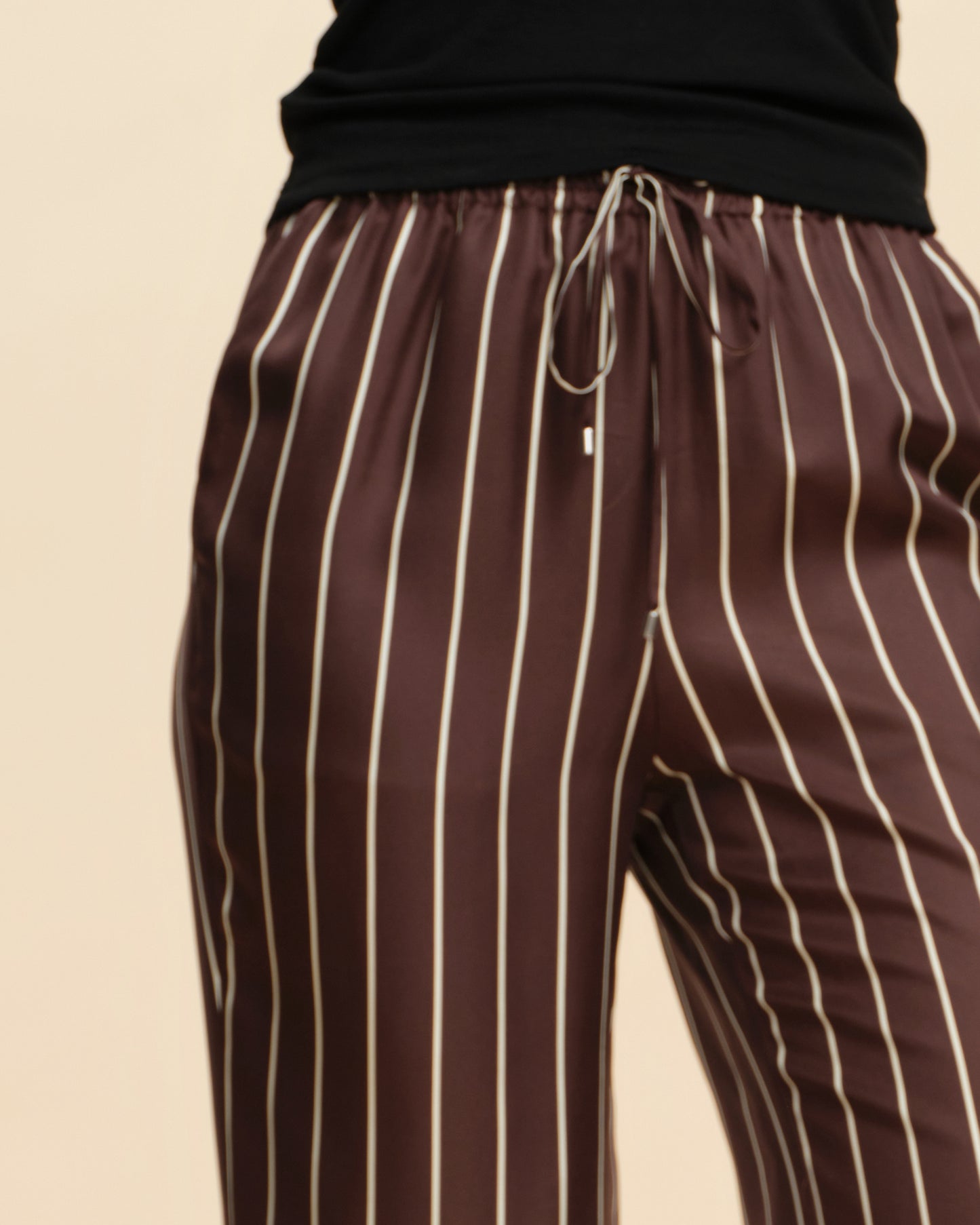 Silk Loose Straight Trousers