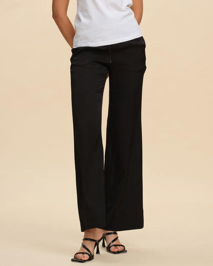 Silk Loose Straight Trousers