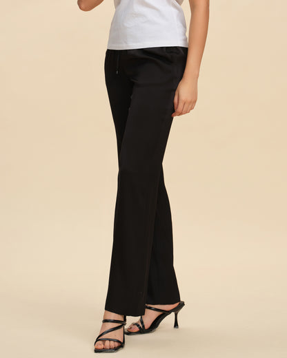 Silk Loose Straight Trousers