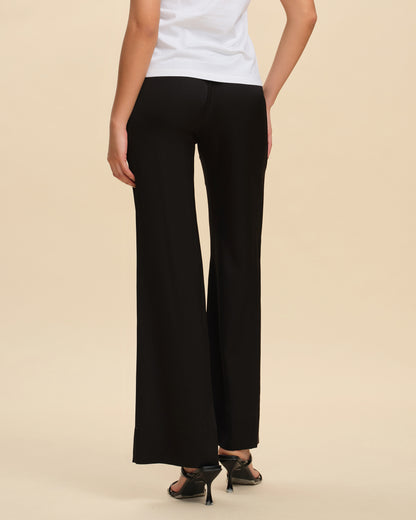 Silk Loose Straight Trousers