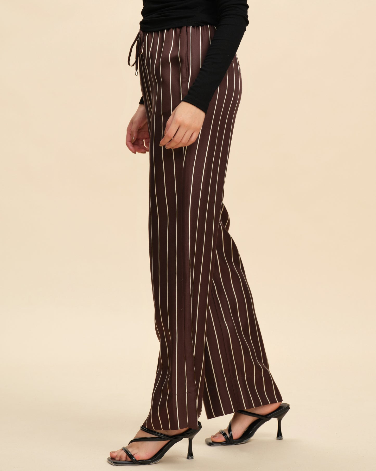 Silk Loose Straight Trousers