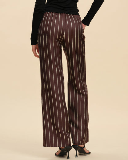 Silk Loose Straight Trousers