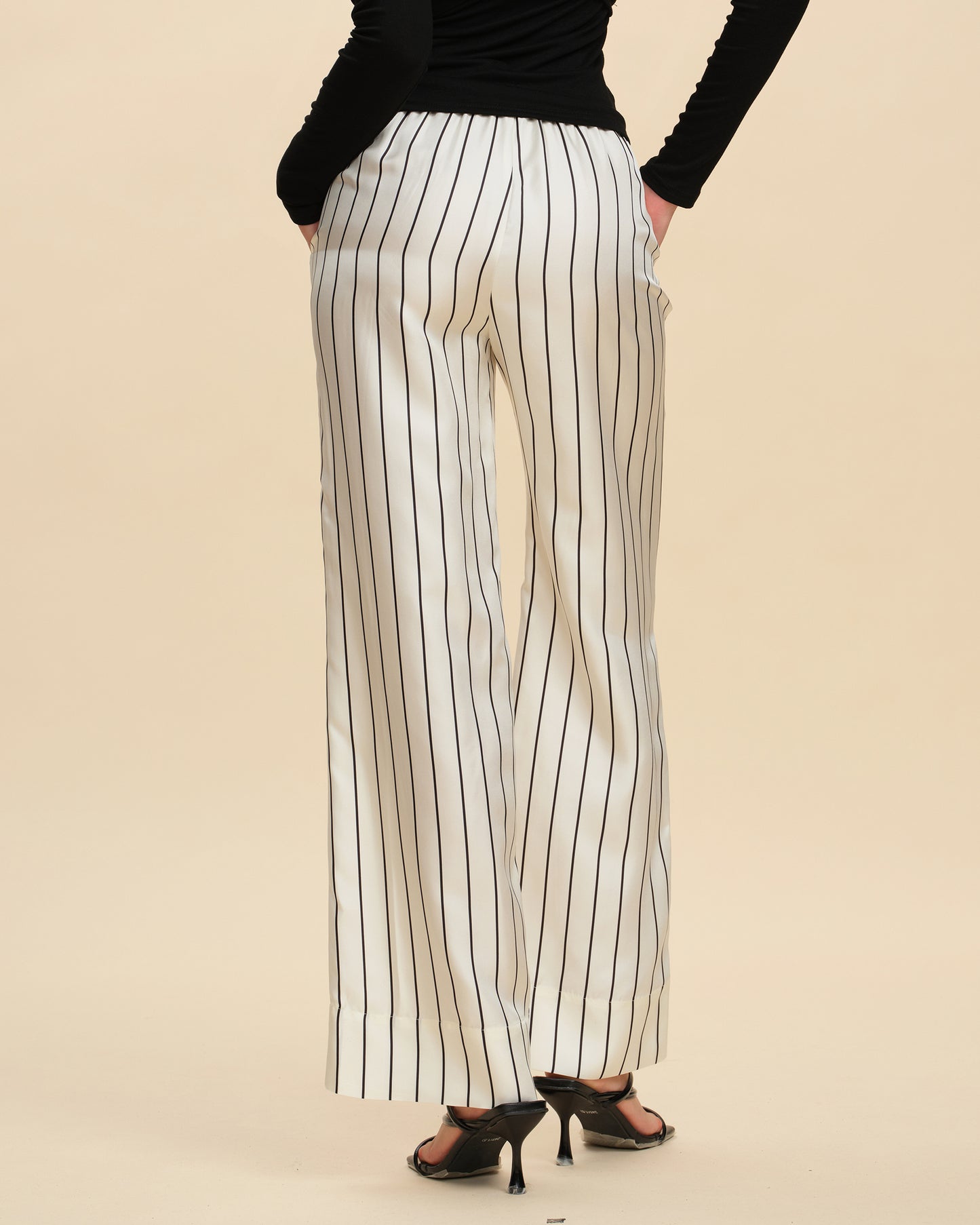 Silk Loose Straight Trousers