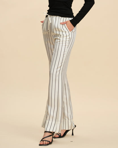 Silk Loose Straight Trousers