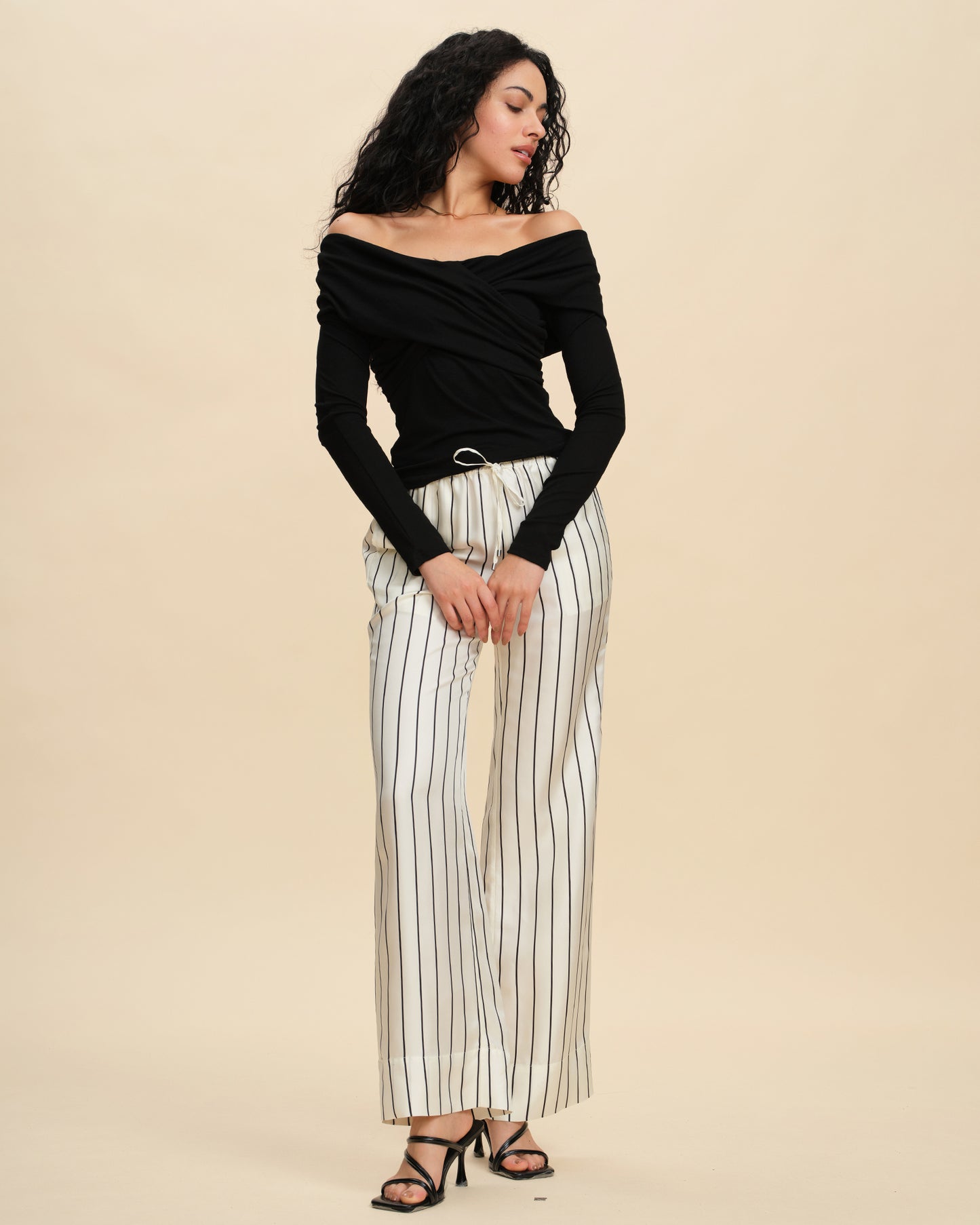 Silk Loose Straight Trousers